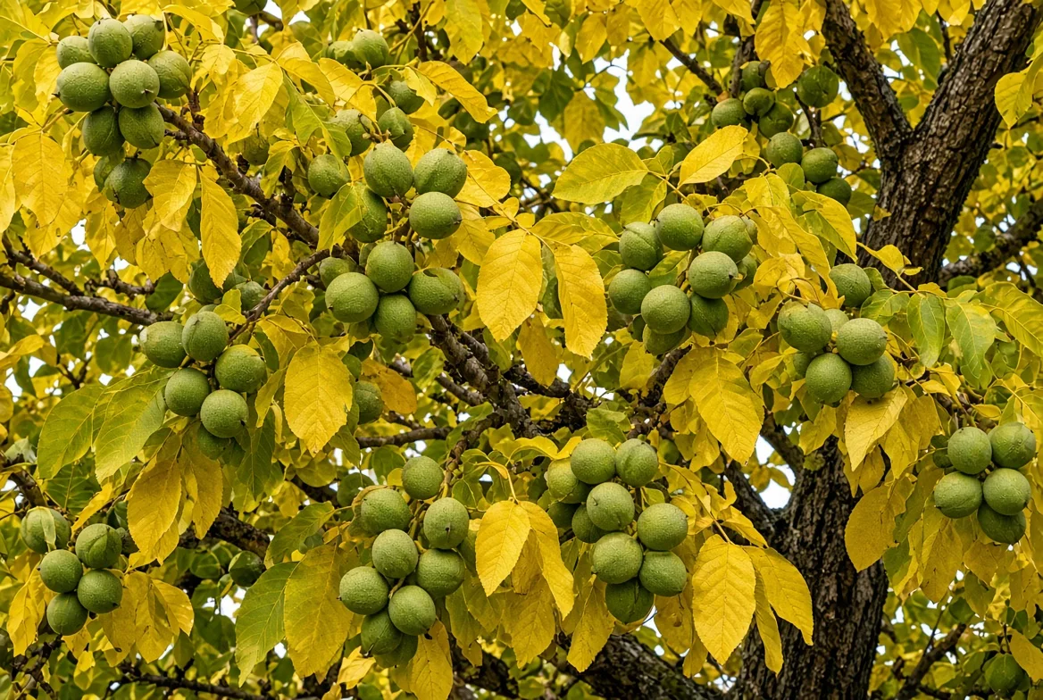 علت زرد شدن برگ گردو چیست؟ راهنمای تشخیص و رفع زردی برگ درخت گردو