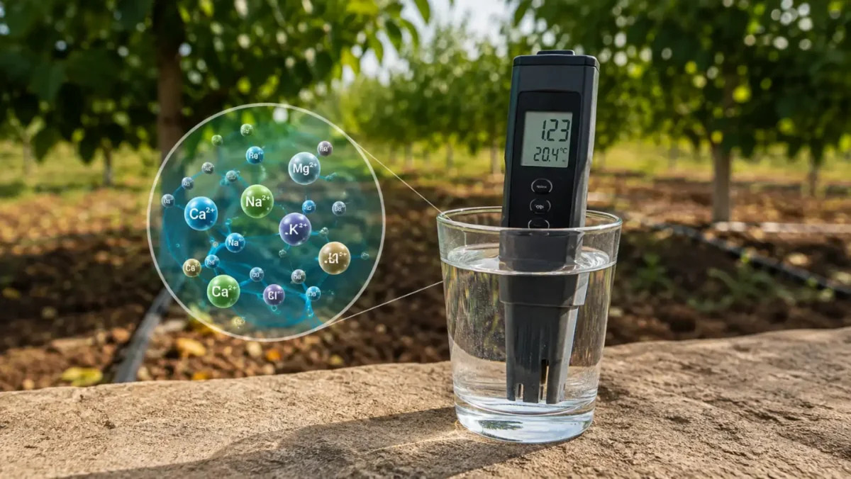EC آب آبیاری چیست؟ مقدار مناسب برای درختان میوه چقدر است؟