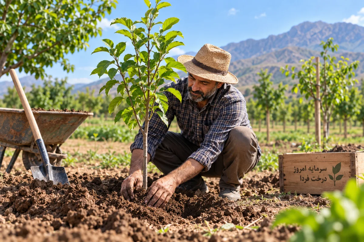 راهنمای جامع انتخاب، خرید، کاشت و مراقبت از نهال؛ از نهالستان تا باردهی باغ